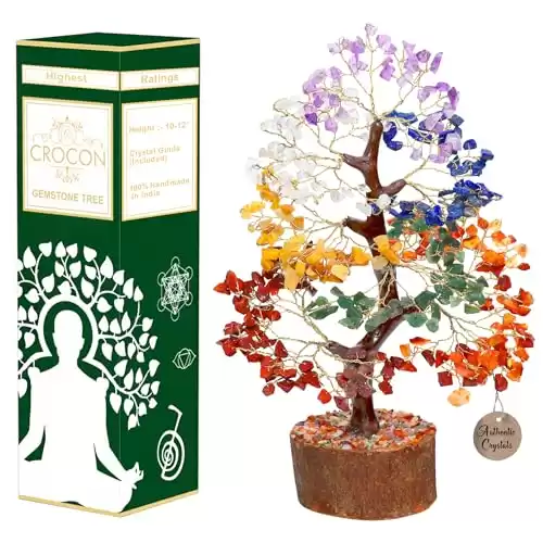 Seven Chakra Crystal Tree Birthday Gifts for Women, Crystal Tree of Life Sister Birthday Gifts Home Decor Birthday Gifts for Mom Positive Energy New Home House Warming Gifts for Women